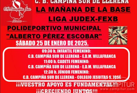 C.B. Campiña Sur de Llerena, agenda fin de semana 