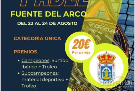 Fuente del Arco celebra su Torneo de Pádel del 22 al 24 de agosto