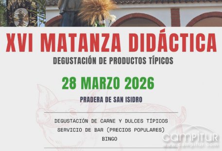 Usagre celebrará el 28 de marzo la XVI Matanza Didáctica en la Pradera de San Isidro